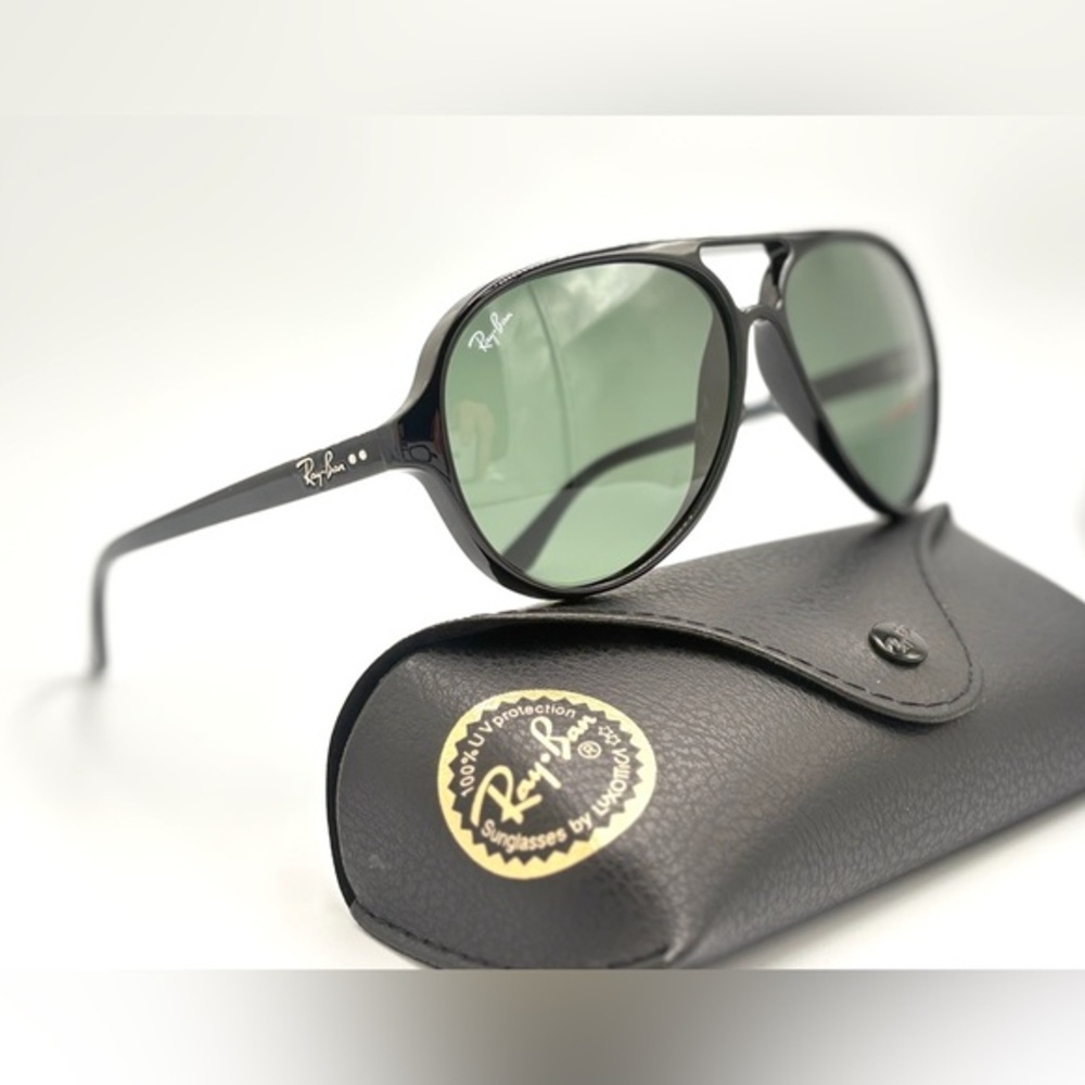 Ray-Ban Black RB4125 CatS 5000 Black Plastic Aviator Sunglasses with Case & box